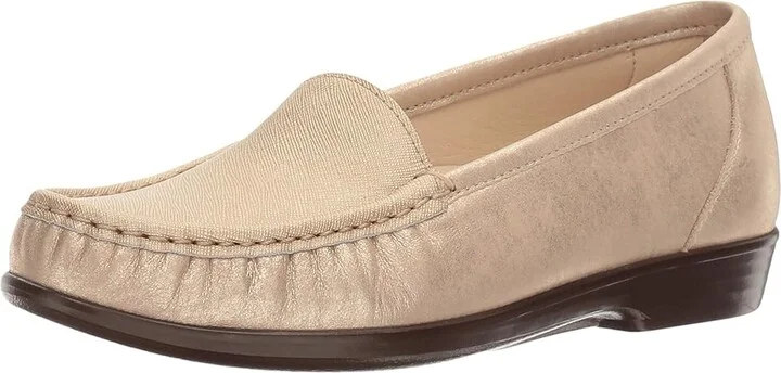 SAS Simplify Comfort Loafer Women's Shoes Lusso/M-Gold : 8 S - Slim (AAA), Leather - Image 2