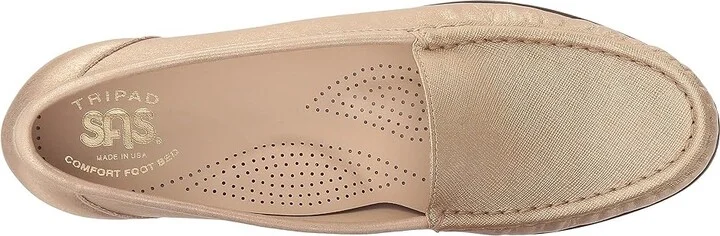 SAS Simplify Comfort Loafer Women's Shoes Lusso/M-Gold : 8 S - Slim (AAA), Leather - Image 3