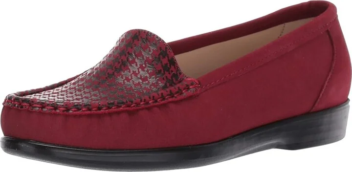 SAS Simplify Comfort Loafer Women's Shoes Red Tetris : 7 M - Medium (B), Leather - Image 2
