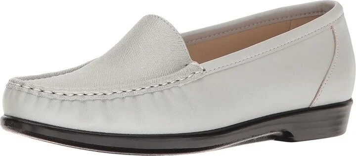 SAS Simplify Comfort Loafer Women's Shoes Silver Cloud : 8 S - Slim (AAA), Leather - Image 2