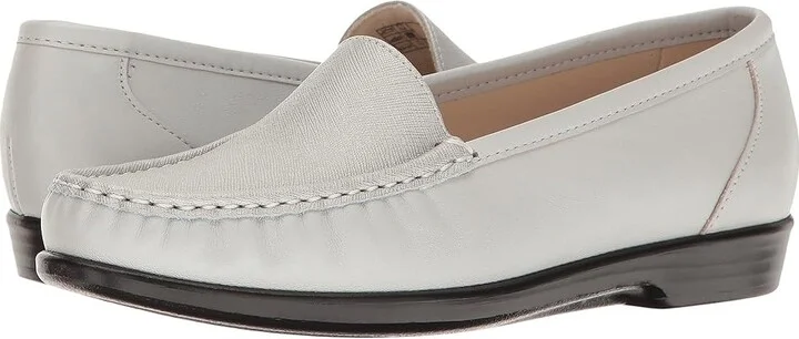 SAS Simplify Comfort Loafer Women's Shoes Silver Cloud : 8 S - Slim (AAA), Leather