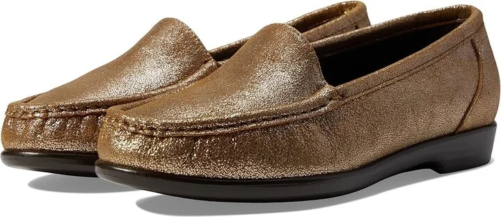 SAS Simplify Comfort Loafer Women's Shoes Sunstone : 12 W - Wide (C), Leather