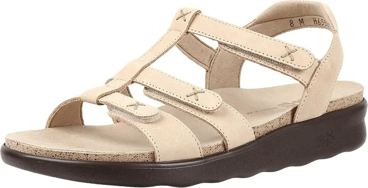 SAS Sorrento Adjustable Comfort Sandal Women's Shoes Linen : 5 M - Medium (B), Leather - Image 2