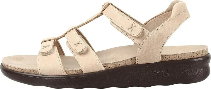SAS Sorrento Adjustable Comfort Sandal Women's Shoes Linen : 5 M - Medium (B), Leather - Image 7