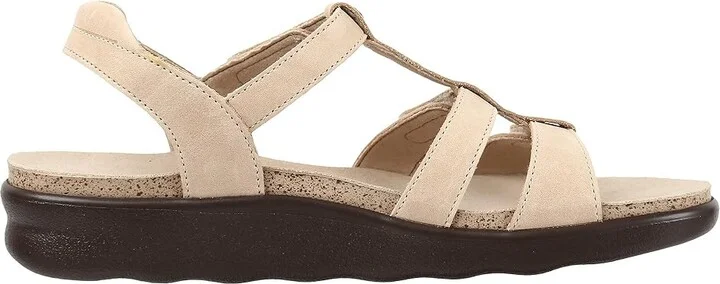 SAS Sorrento Adjustable Comfort Sandal Women's Shoes Linen : 5 M - Medium (B), Leather - Image 8