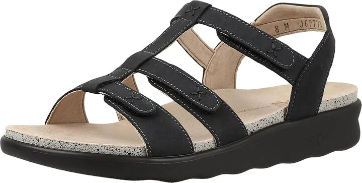SAS Sorrento Adjustable Comfort Sandal Women's Shoes Nero : 5 M - Medium (B), Leather - Image 2