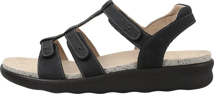 SAS Sorrento Adjustable Comfort Sandal Women's Shoes Nero : 5 M - Medium (B), Leather - Image 7