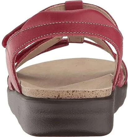 SAS Sorrento Adjustable Comfort Sandal Women's Shoes Red : 5 M - Medium (B), Leather - Image 5