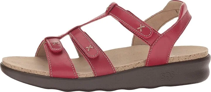 SAS Sorrento Adjustable Comfort Sandal Women's Shoes Red : 5 M - Medium (B), Leather - Image 7