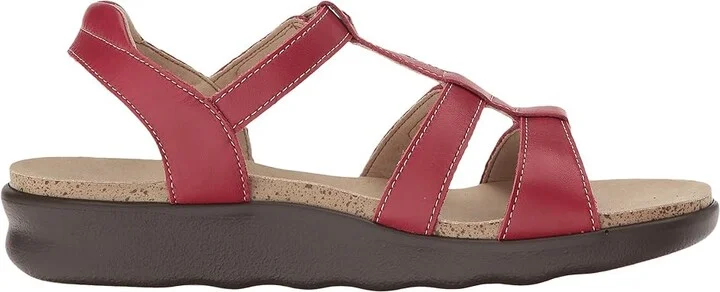 SAS Sorrento Adjustable Comfort Sandal Women's Shoes Red : 5 M - Medium (B), Leather - Image 8