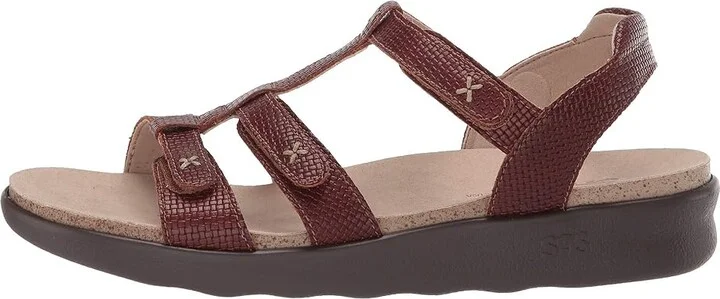 SAS Sorrento Adjustable Comfort Sandal Women's Shoes Woven Brandy : 7 N - Narrow (AA), Leather - Image 7