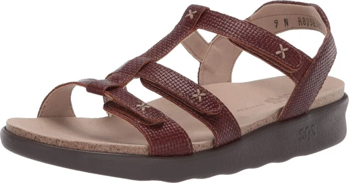 SAS Sorrento Adjustable Comfort Sandal Woven Brandy 12 M (M) (B)