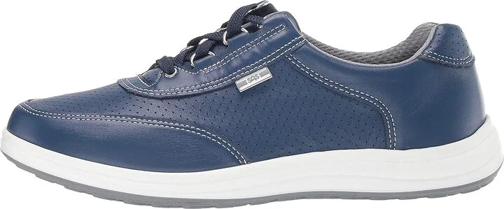SAS Sporty Lux Lace Up Comfort Sneaker Women's Shoes Blue Perf : 6.5 S - Slim (AAA), Leather - Image 7