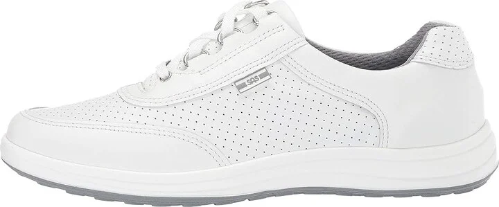 SAS Sporty Lux Lace Up Comfort Sneaker Women's Shoes White Perf : 7 S - Slim (AAA), Leather - Image 7
