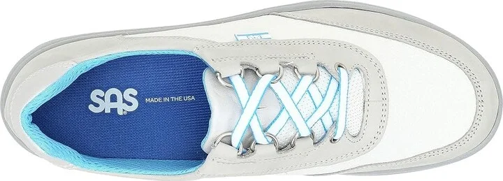 SAS Sporty Women's Shoes Gray/White : 6 S - Slim (AAA), Synthetic/Leather - Image 3