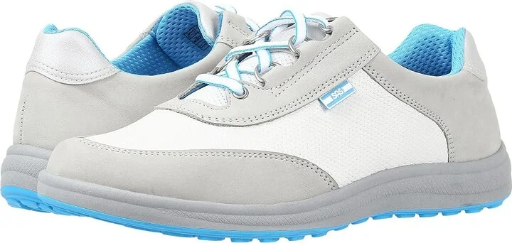 SAS Sporty Women's Shoes Gray/White : 6 S - Slim (AAA), Synthetic/Leather