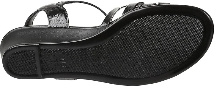 SAS Strippy Wedge Sandal Women's Shoes Black Patent : 7 N - Narrow (AA) - Image 4