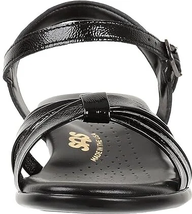 SAS Strippy Wedge Sandal Women's Shoes Black Patent : 7 N - Narrow (AA) - Image 6