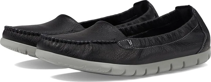 SAS Sunny Elasticized Comfort Loafer Women's Shoes Black : 6 S - Slim (AAA), Leather