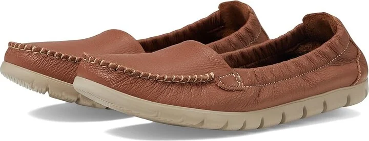 SAS Sunny Elasticized Comfort Loafer Women's Shoes Pecan Brown : 6 S - Slim (AAA), Leather