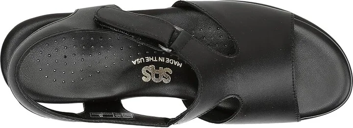 SAS Suntimer Comfort Heeled Sandal Women's Shoes Black : 6 S - Slim (AAA), Leather - Image 3