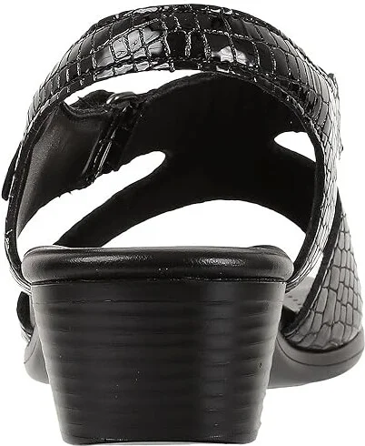 SAS Suntimer Comfort Heeled Sandal Women's Shoes Black Croc : 6 S - Slim (AAA), Leather - Image 5