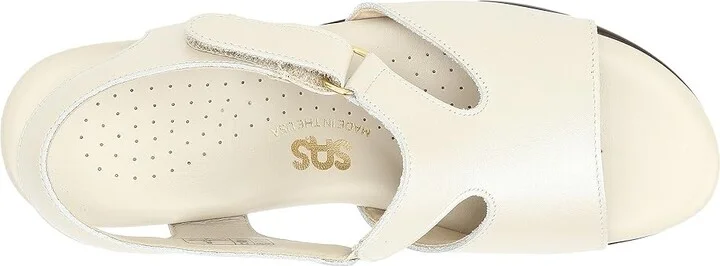 SAS Suntimer Comfort Heeled Sandal Women's Shoes Pearl Bone : 7.5 S - Slim (AAA), Leather - Image 3