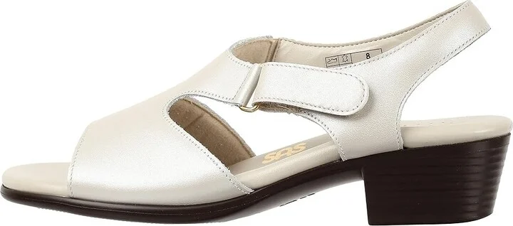 SAS Suntimer Comfort Heeled Sandal Women's Shoes Pearl Bone : 7.5 S - Slim (AAA), Leather - Image 7