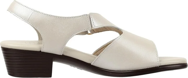 SAS Suntimer Comfort Heeled Sandal Women's Shoes Pearl Bone : 7.5 S - Slim (AAA), Leather - Image 8