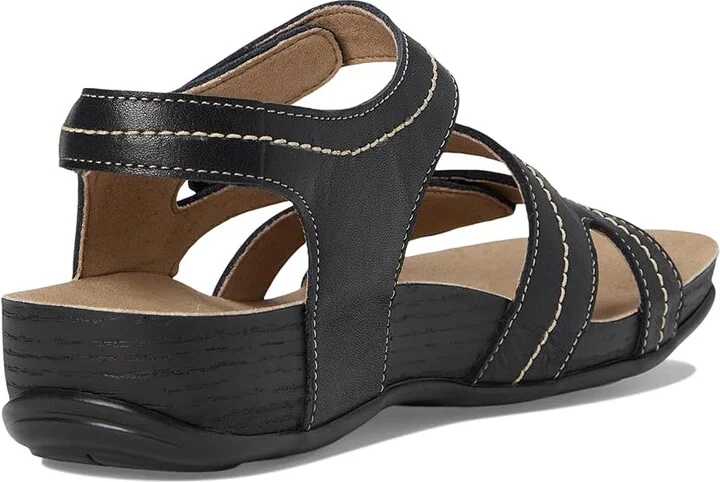 SAS Swerve Adjustable Comfort Sandals Women's Dress Sandals Black : 6.5 W - Wide (C), Leather - Image 4