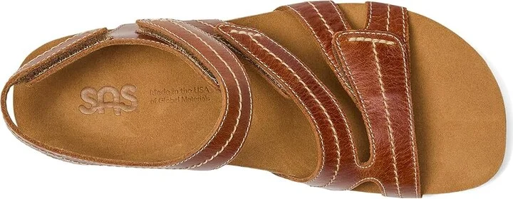 SAS Swerve Adjustable Comfort Sandals Women's Dress Sandals Chestnut : 6 W - Wide (C), Leather - Image 2