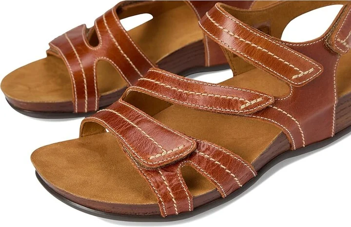 SAS Swerve Adjustable Comfort Sandals Women's Dress Sandals Chestnut : 6 W - Wide (C), Leather - Image 7