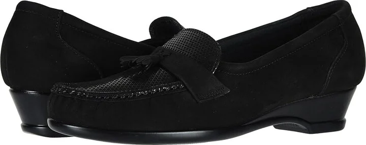 SAS Taylor Women's Slip on Shoes Onyx : 12 N - Narrow (AA), Leather