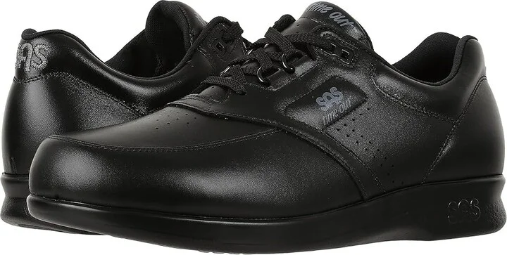 SAS Time Out Lace Up Comfort Walking Shoe Men's Shoes Black : 8 S - Slim (B), Leather