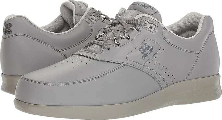 SAS Time Out Lace Up Comfort Walking Shoe Men's Shoes Grey : 10 M - Medium (D), Leather