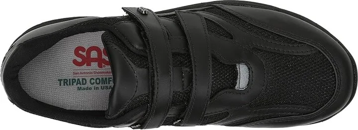 SAS TMV Adjustable Comfort Sneaker Women's Shoes Black : 10 WW - Double Wide (D), Suede - Image 3