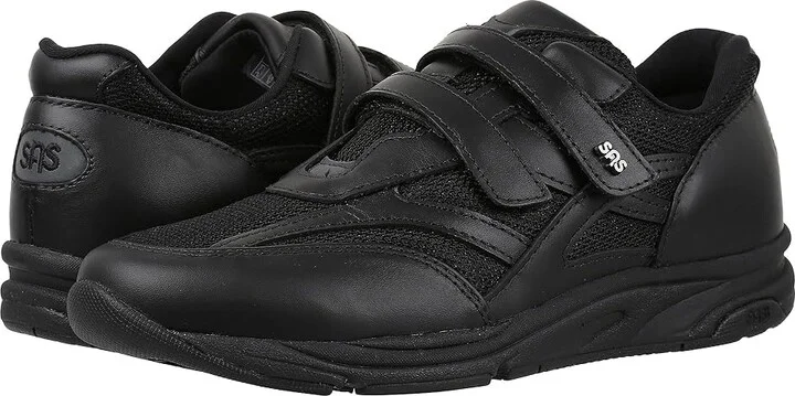 SAS TMV Adjustable Comfort Sneaker Women's Shoes Black : 10 WW - Double Wide (D), Suede