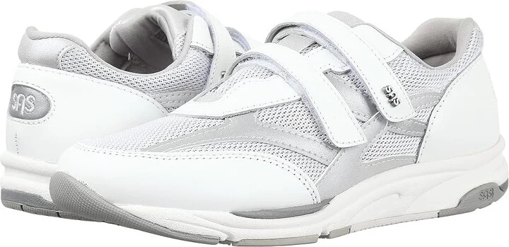 SAS TMV Adjustable Comfort Sneaker Women's Shoes Silver : 11 N - Narrow (AA), Suede