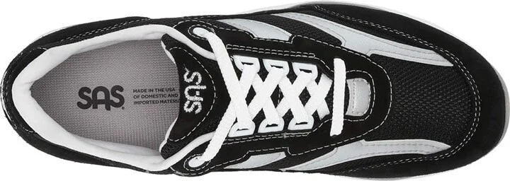 SAS Tour Mesh Comfort Walking Sneaker Women's Shoes Black/Silver : 7 M - Medium (B), Textile/Suede - Image 3