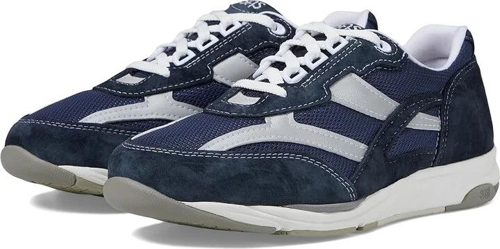 SAS Tour Mesh Comfort Walking Sneaker Women's Shoes Blue : 7.5 N - Narrow (AA), Textile/Suede