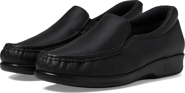 SAS Twin Slip On Comfort Loafer Women's Shoes Black : 6.5 S - Slim (AAA), Leather