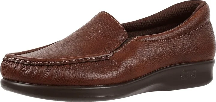 SAS Twin Slip On Comfort Loafer Women's Shoes Mulch : 6 M - Medium (B), Leather - Image 2