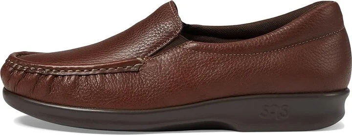 SAS Twin Slip On Comfort Loafer Women's Shoes Mulch : 6 M - Medium (B), Leather - Image 7