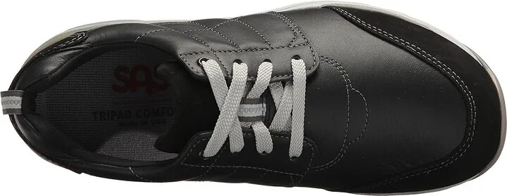 SAS Venture Lace Up Comfort Sneaker Men's Shoes Black : 11 S - Slim (B), Suede/Leather - Image 3