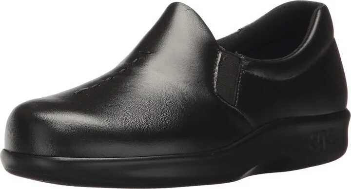 SAS Viva Slip-On Comfort Loafer - Shoes for Women - Leather Uppers - Cushioned Collar - Breathable Linings Black 7.5 M - Medium (B)