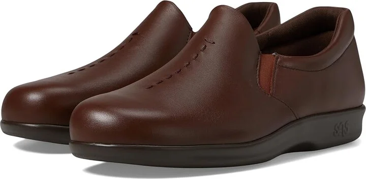 SAS Viva Slip On Comfort Loafer Women's Shoes Teak : 7 N - Narrow (AA), Leather
