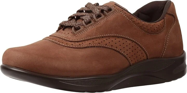 SAS Walk Easy Comfort Walking Shoe Women's Shoes Chocolate Nubuck : 6 M - Medium (B), Leather - Image 2