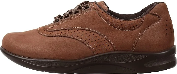 SAS Walk Easy Comfort Walking Shoe Women's Shoes Chocolate Nubuck : 6 M - Medium (B), Leather - Image 7