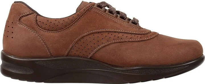 SAS Walk Easy Comfort Walking Shoe Women's Shoes Chocolate Nubuck : 6 M - Medium (B), Leather - Image 8