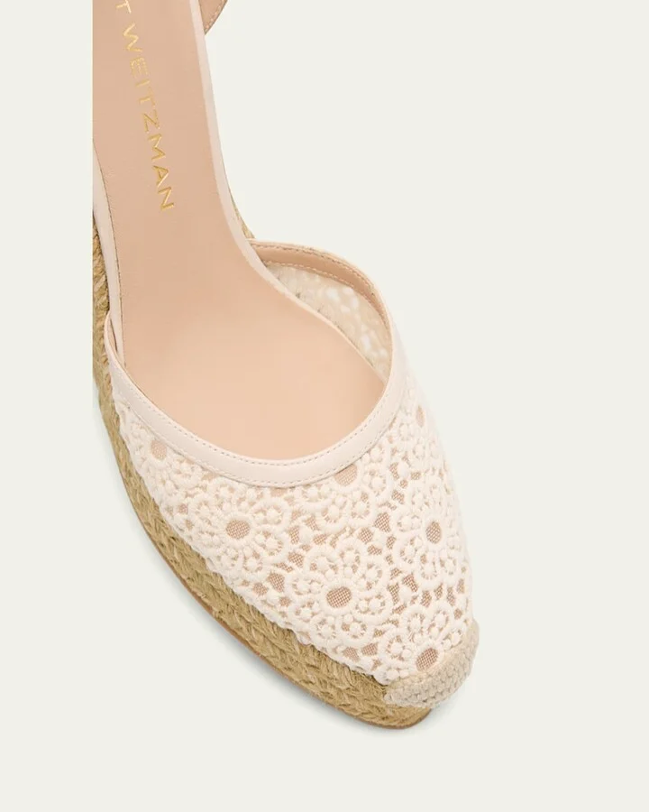 Sasha Lace Wedge Espadrilles - Image 3